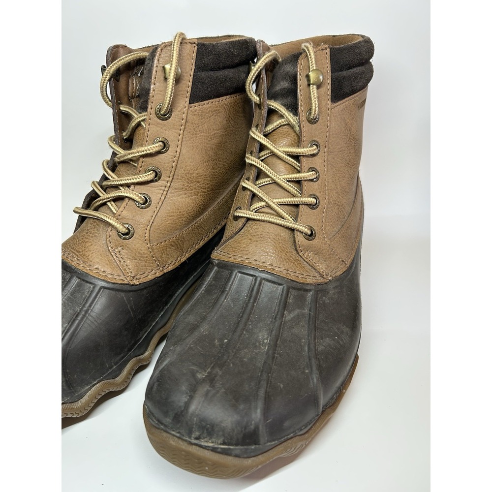 Sperry Top-Sider Avenue Duck Boots Mens 9M Brown Waterproof Leather Rain Snow